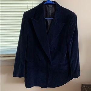 Navy velour blazer